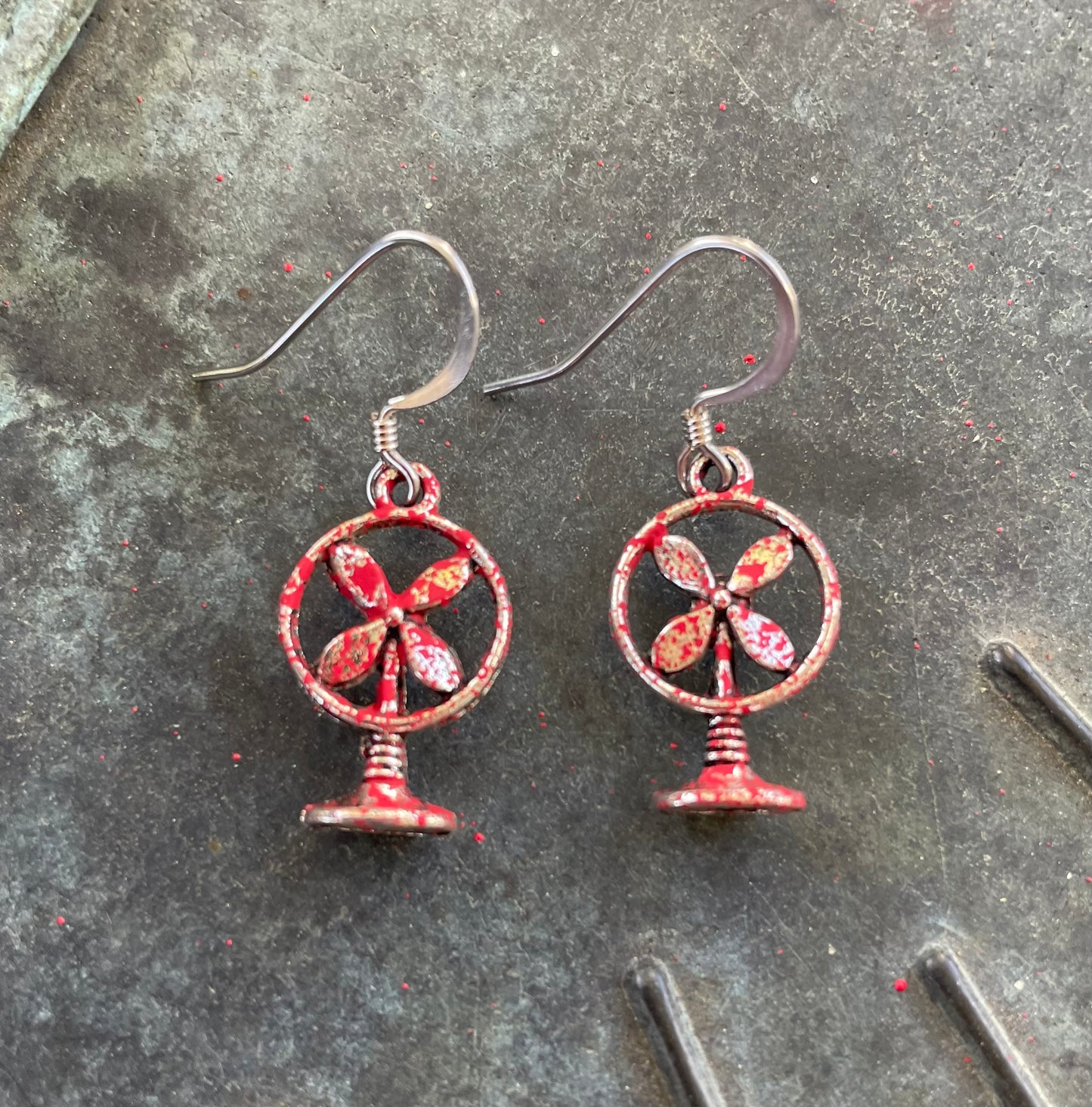 Bloody Fan Earrings