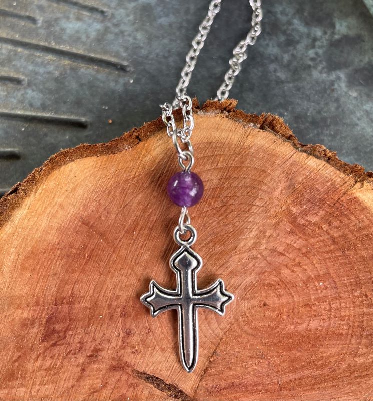 Gothic Cross with Amethyst