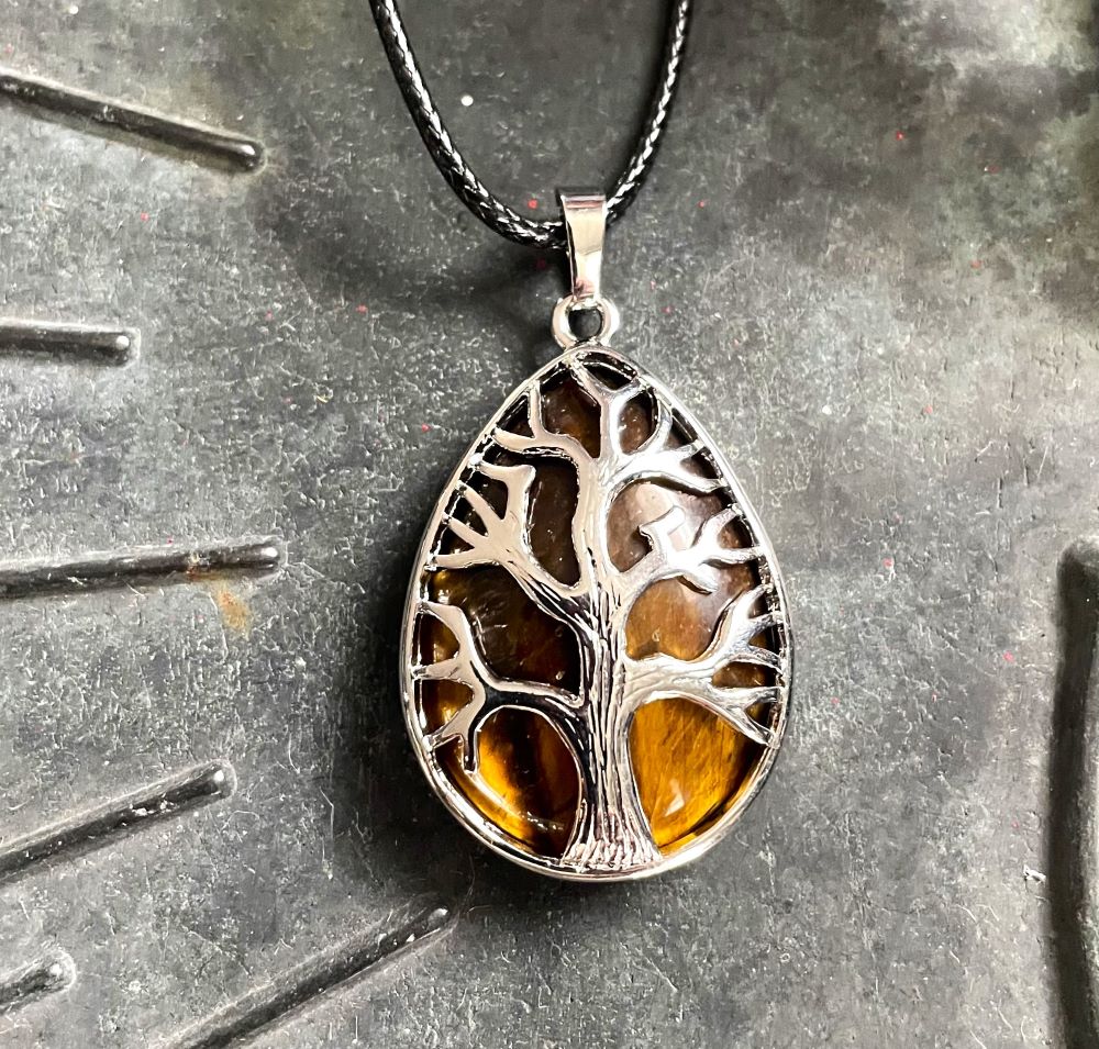 Tree of Life Tiger's Eye Necklace