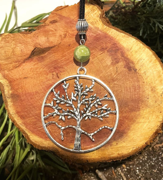 Tree of life with Jade Car Charm