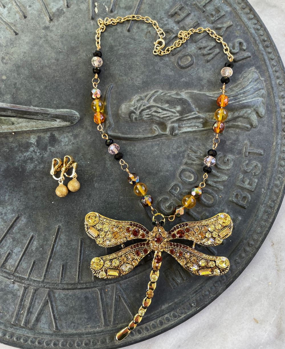 Golden Dragonfly Choker Set