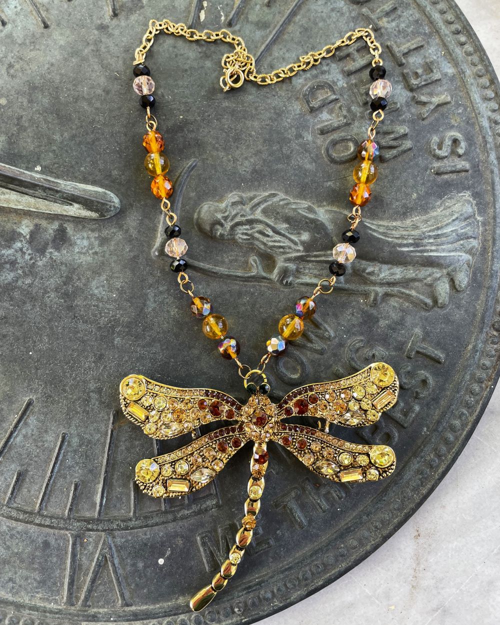 Golden Dragonfly Choker Set
