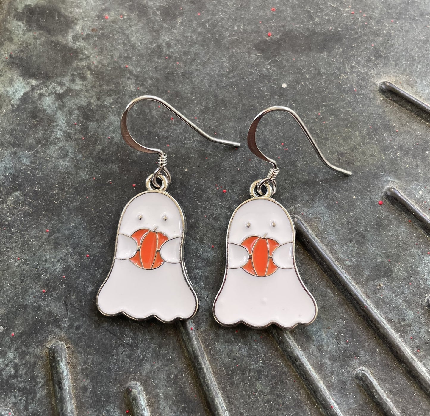 Pumpkin Ghost Earrings