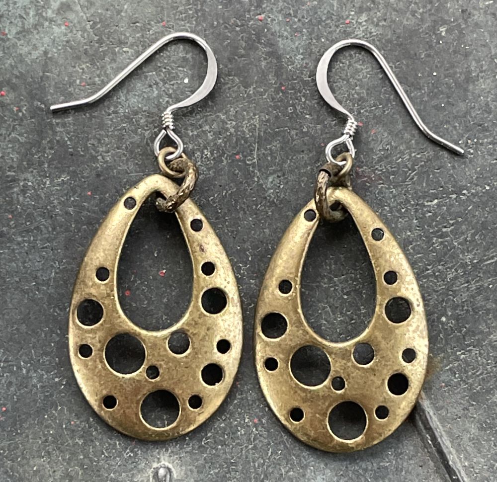 Vintage Reimagined Brass Earrings