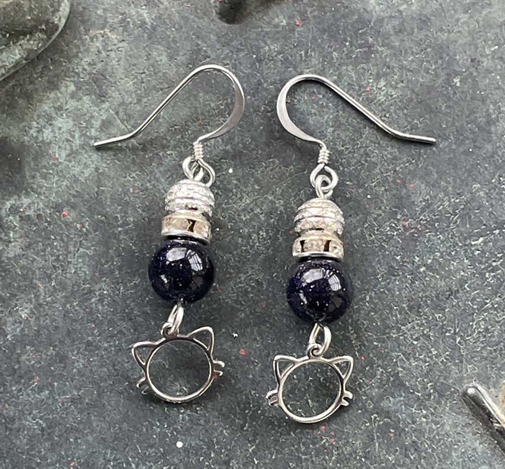 Vintage Reimagined Cat Earrings