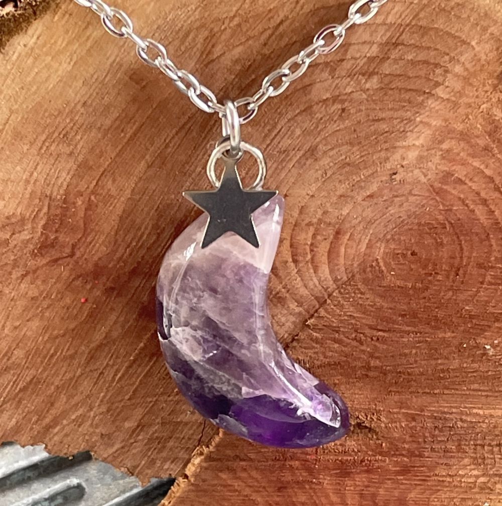 Amethyst Moon Necklace
