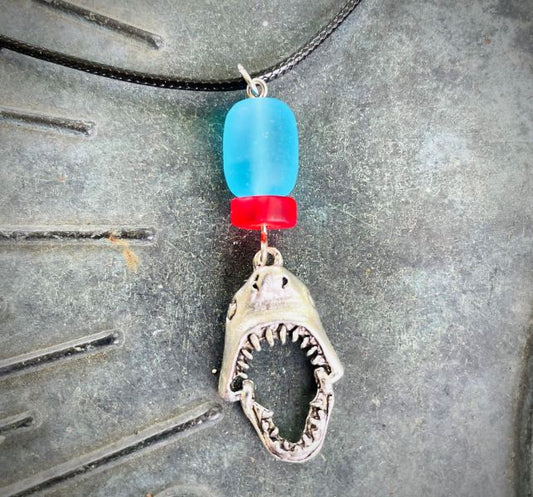 Jaws lll with Sea Glass Necklace