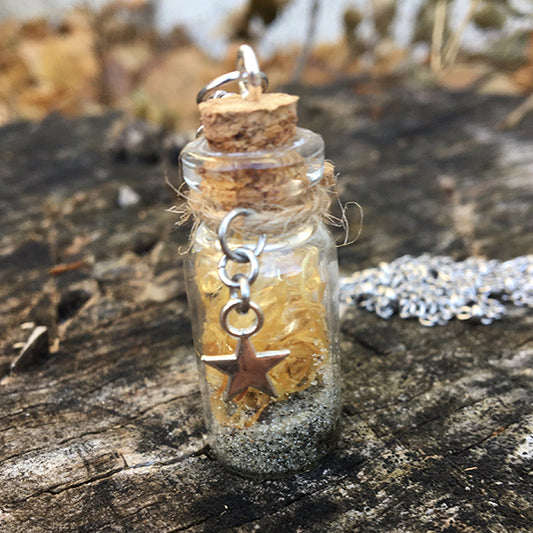 Happiness Spell Bottle Necklace
