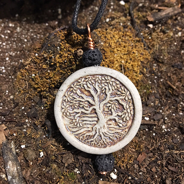 Tree of Life Raku Pendant