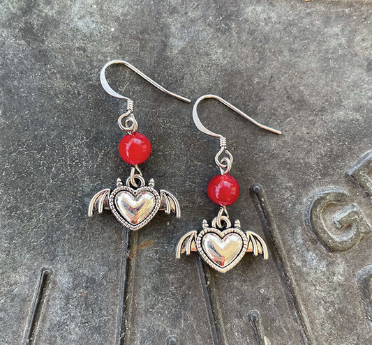 You Little devil Red Quartz Earrings