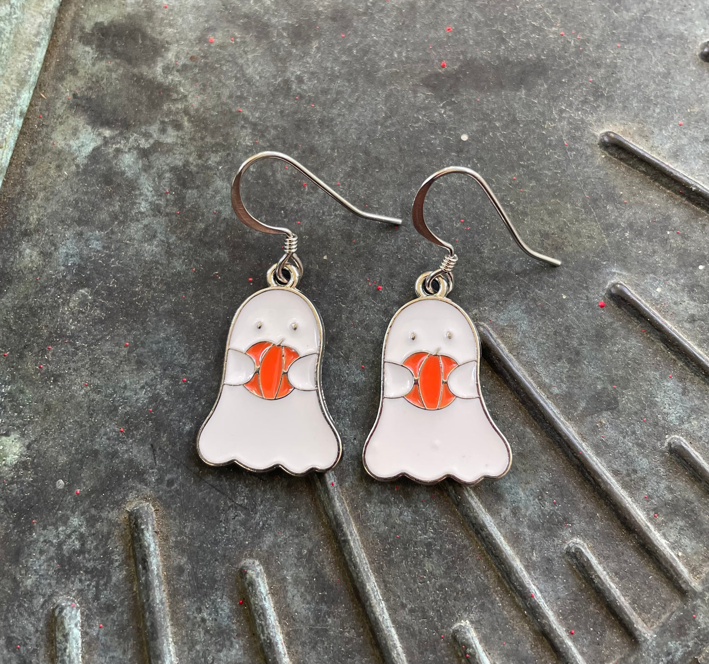 Ghostly Pumpkin Earrings