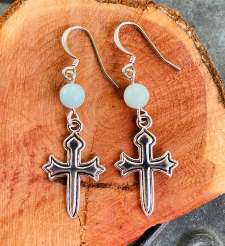 Gothic Cross with Amazonite