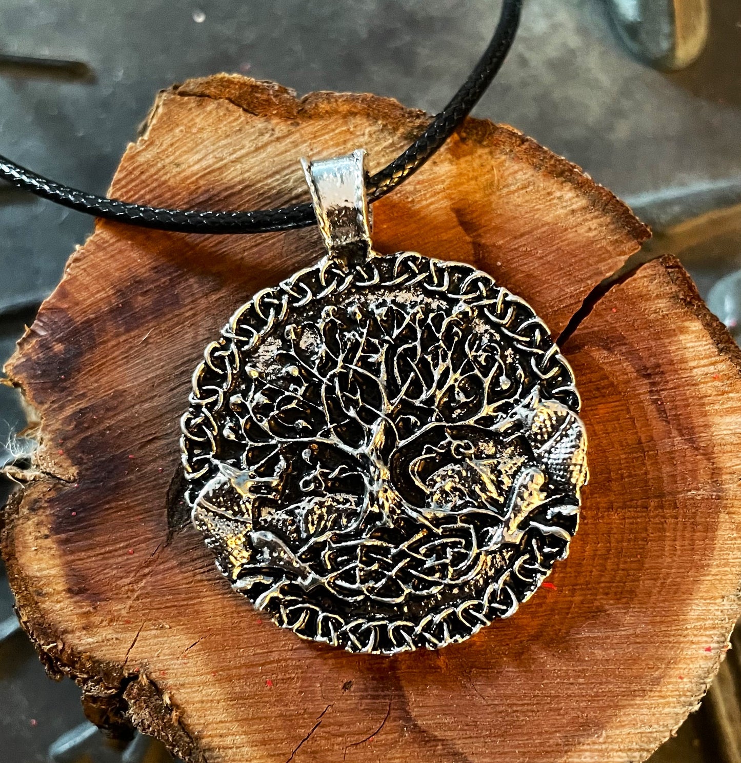 Celtic Tree with Wolves Necklace - Special