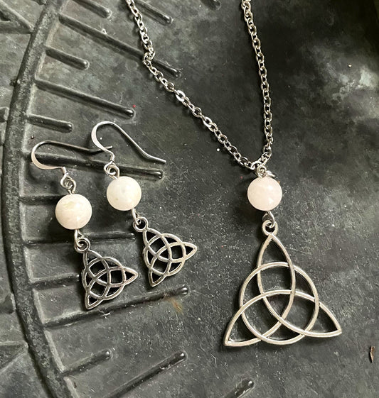 Triquetra Moonstone Set