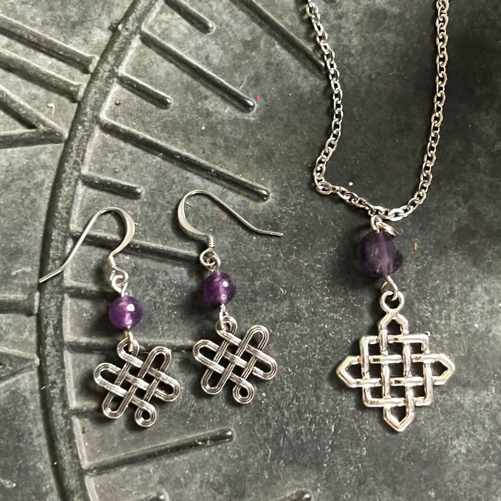 Celtic Knot Amethyst Set