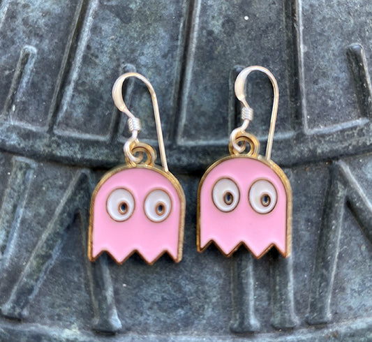 Pink Ghost Earrings