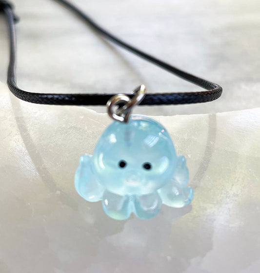 Blue Octopus Necklace