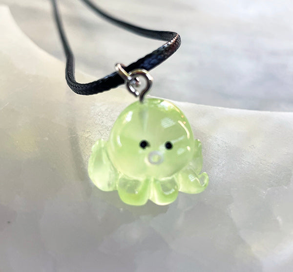 Green Octopus Necklace