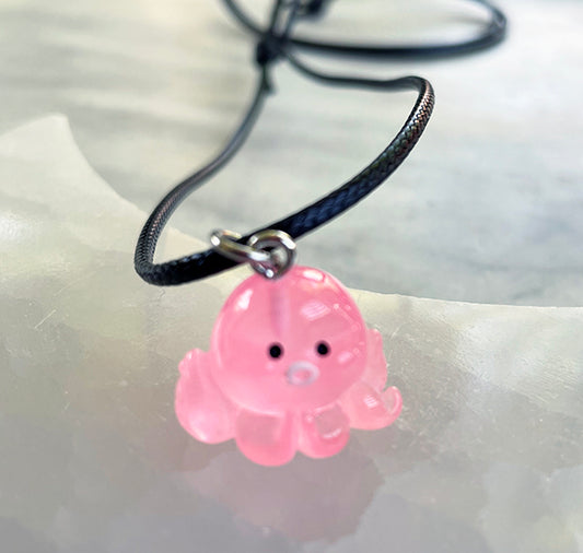 Pink Octopus Necklace