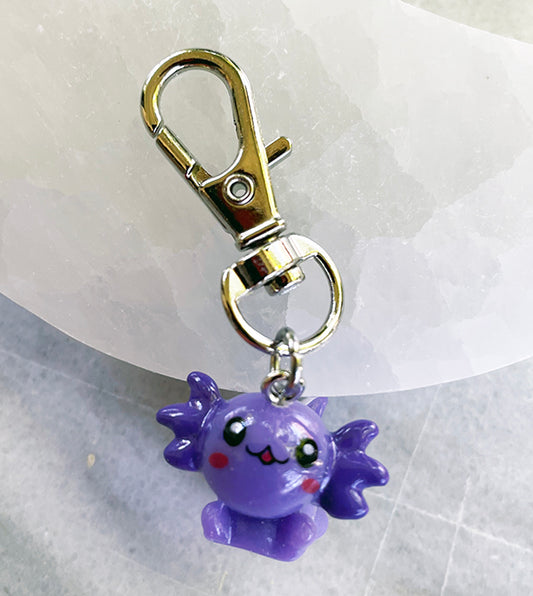 Purple Axolotl Bag Clip