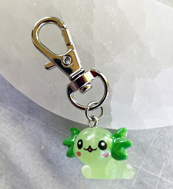 Green Axolotl Bag Clip