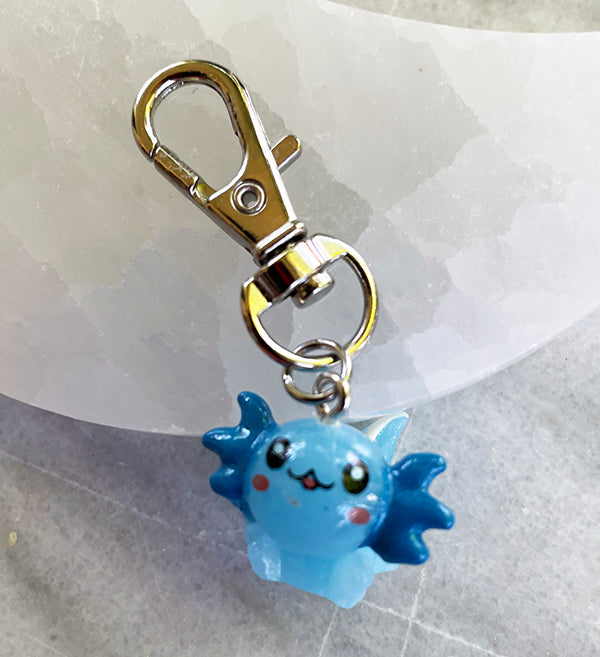 Blue Axolotl Bag Clip