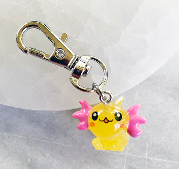 Yellow Axolotl Bag Clip