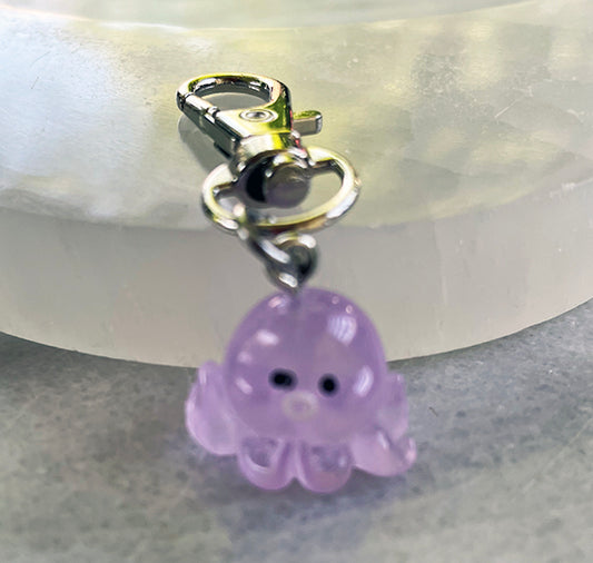 Purple Octopus Bag Clip