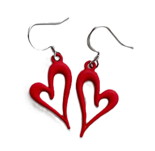 Red Heart Earrings