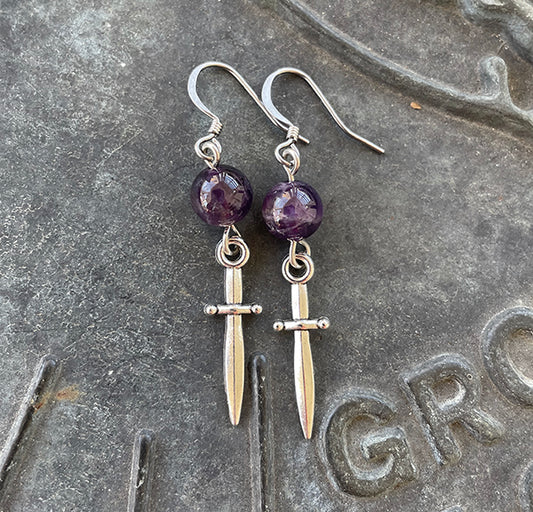 Daggers with Amethyst Earrings