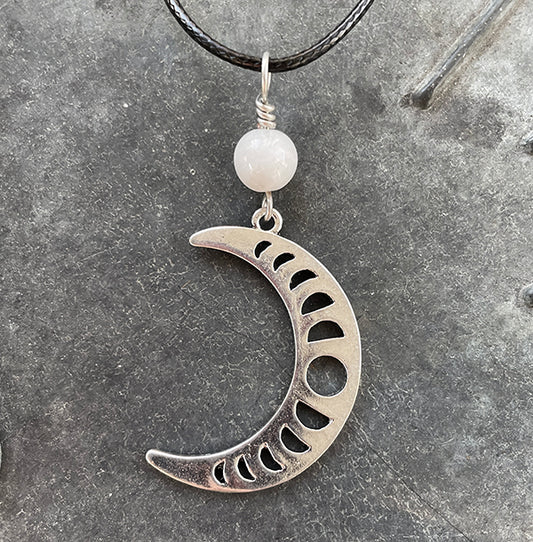 Moonstone Moon Phase Necklace