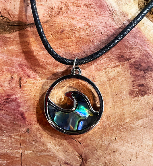 Abalone Shell Wave Necklace