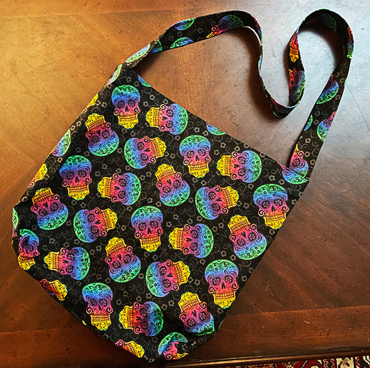 Psychedelic Skull Tote