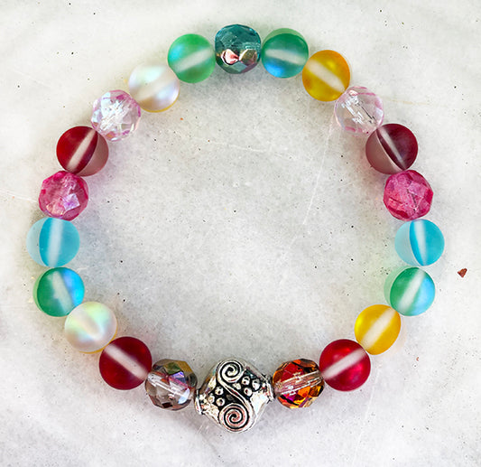 Rainbow Mermaid Moonstone Bracelet