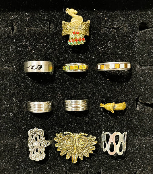 Ring Lot 100 - Set of 10 Rings