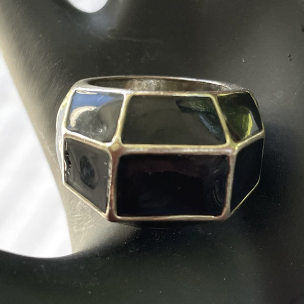 Vintage Geometric Multi-Panel Ring