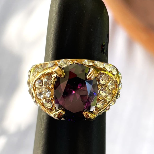 Vintage Mid-to-late 20th-century Costume Cocktail Ring