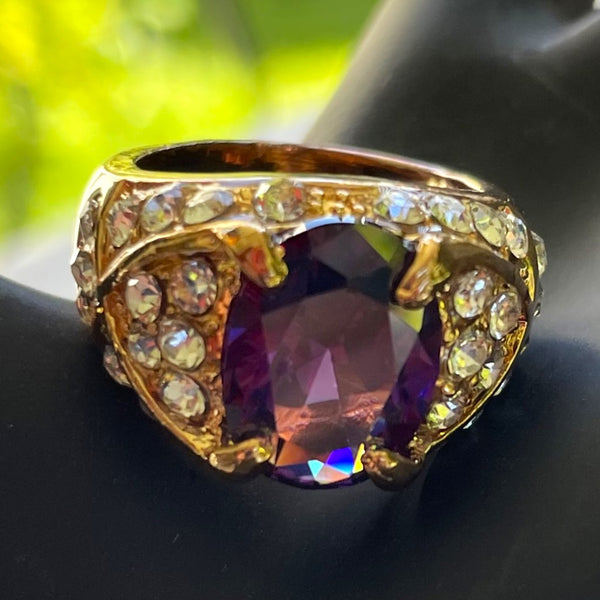 Vintage Mid-to-late 20th-century Costume Cocktail Ring