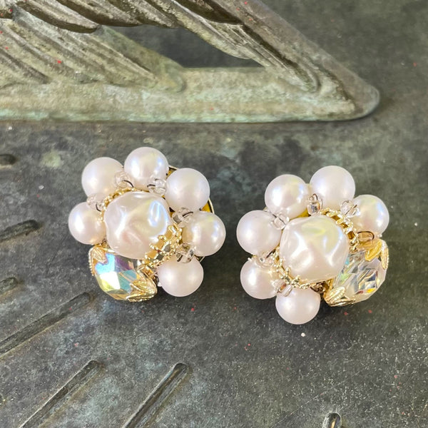 Vintage Japan Clip-Art Earrings