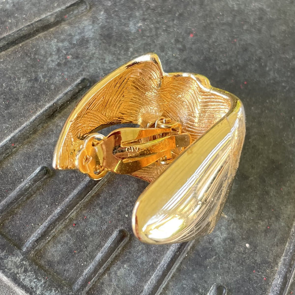 Vintage Givenchy Gold-Tone Clip-On Earrings