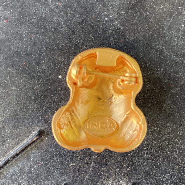 Vintage Chiriqui Frog INCA Brooch