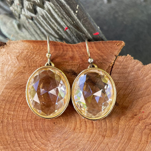 Costume Chunky Crystal Drop Earrings