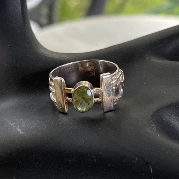 Peridot Modernist Ring