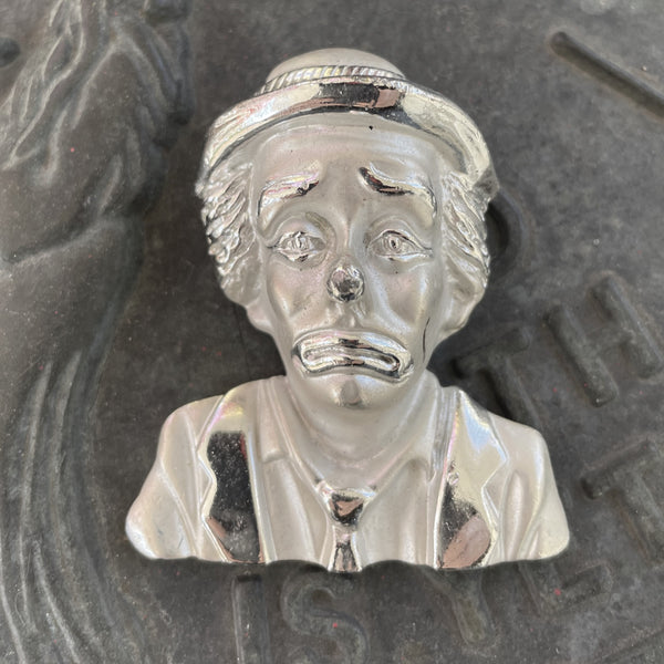 Vintage Silver-tone Emmett Kelly "Sad Clown" (Weary Willie) Brooch