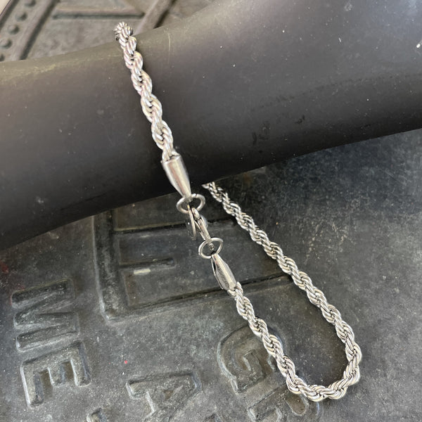 Silver-Plated Rope Bracelet