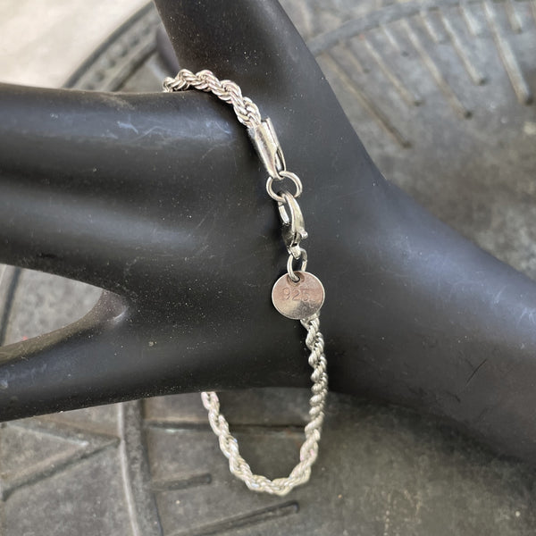 Silver-Plated Rope Bracelet