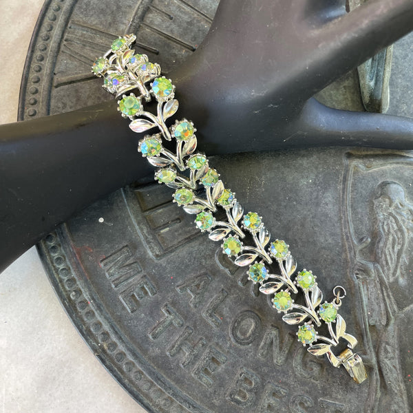 Vintage 1950's Art Nouveau Crystal Bracelet