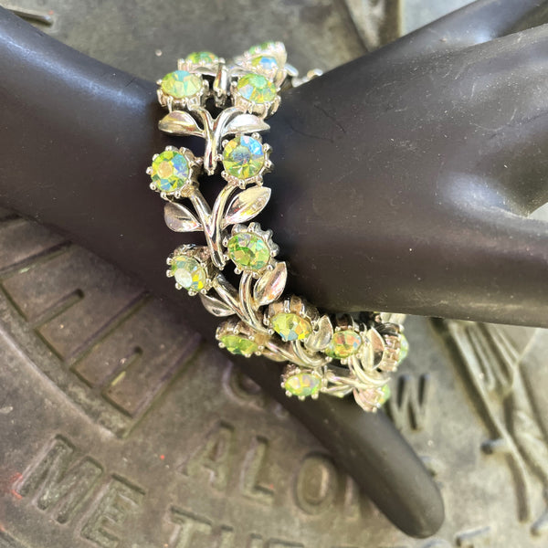 Vintage 1950's Art Nouveau Crystal Bracelet
