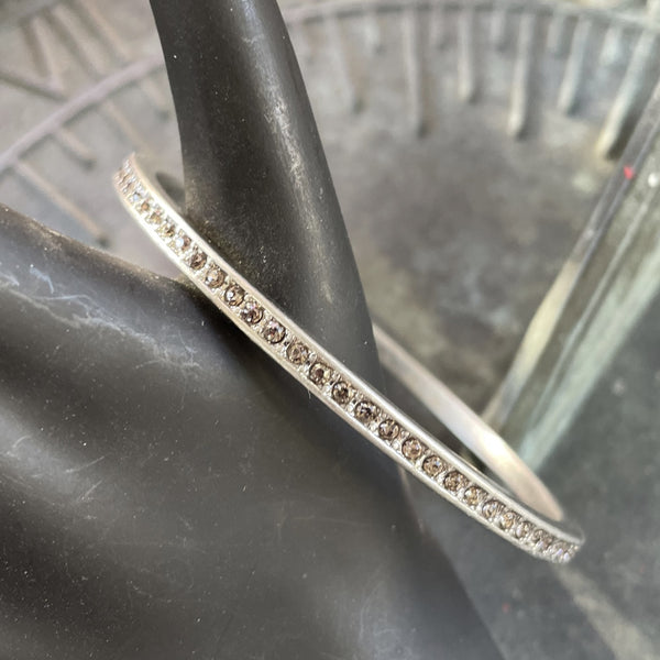 Eternity Channel-set Rhinestone Slim Bangle