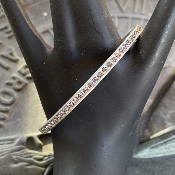 Eternity Channel-set Rhinestone Slim Bangle